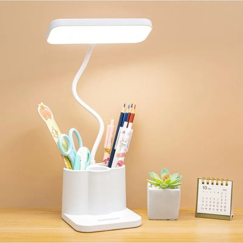 Lampe de bureau Blanche Liseuse Multifonction - lampechevetdesign.com