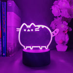 Lampe de chevet Néon Tactile Chat Mignon - lampechevetdesign.com