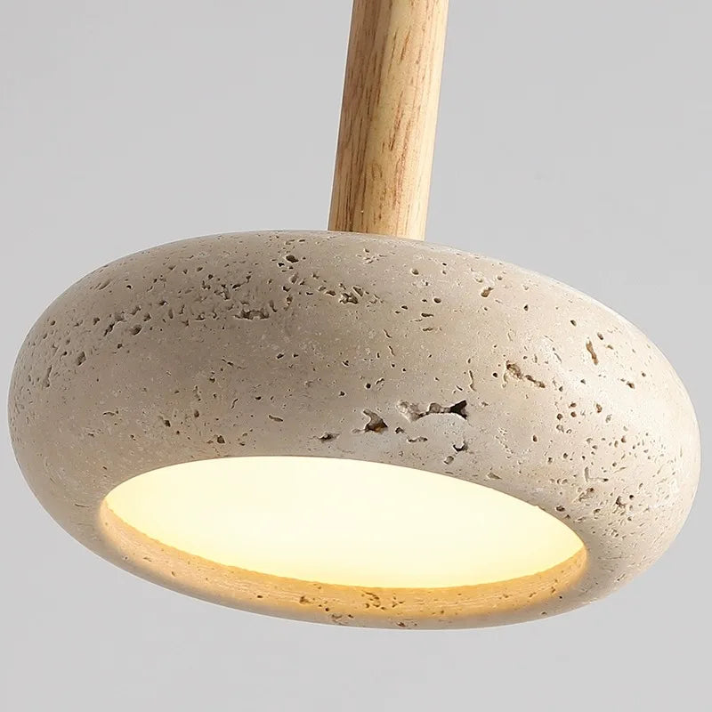 Lampe de chevet Suspendue à LED en Pierre - lampechevetdesign.com