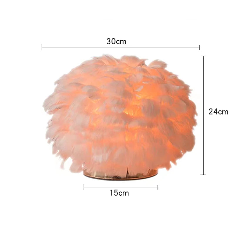 Lampe de chevet Plume Moderne - lampechevetdesign.com