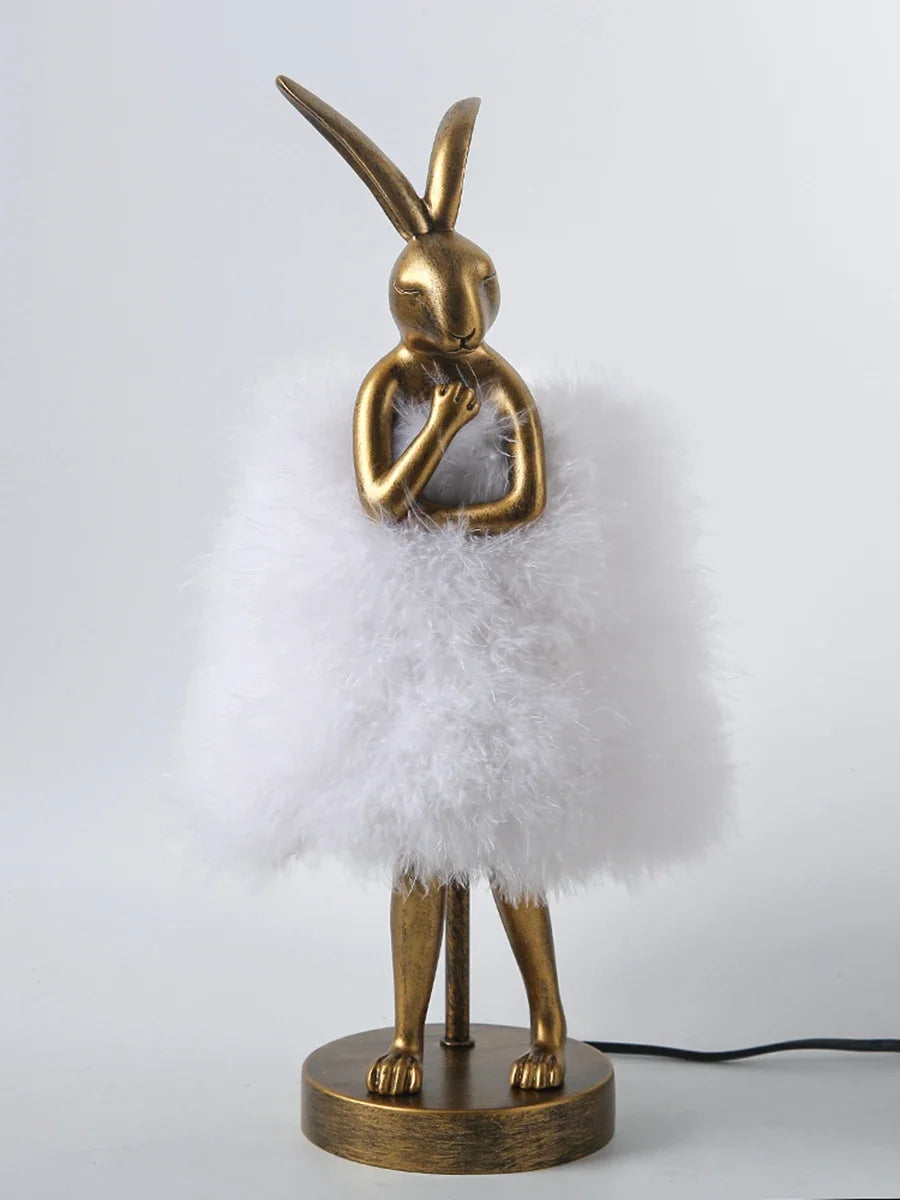 Lampe de Chevet Plume en Forme de Lapin - lampechevetdesign.com