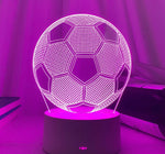 Lampe de chevet 3D Tactile ballon de Football - lampechevetdesign.com