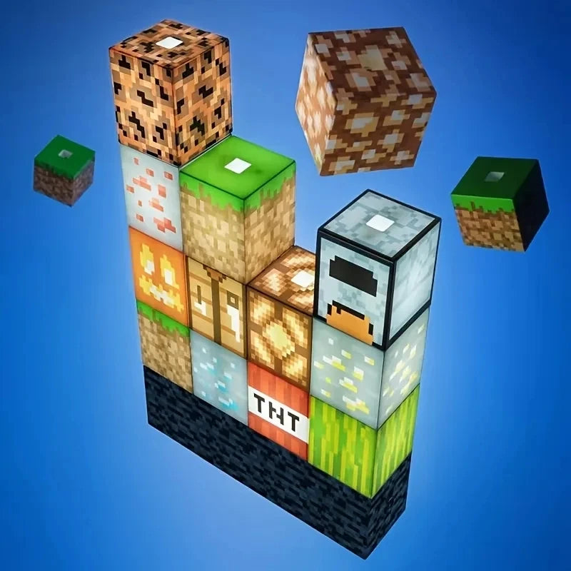 Lampe de chevet Bloc Lumineux Minecraft - lampechevetdesign.com