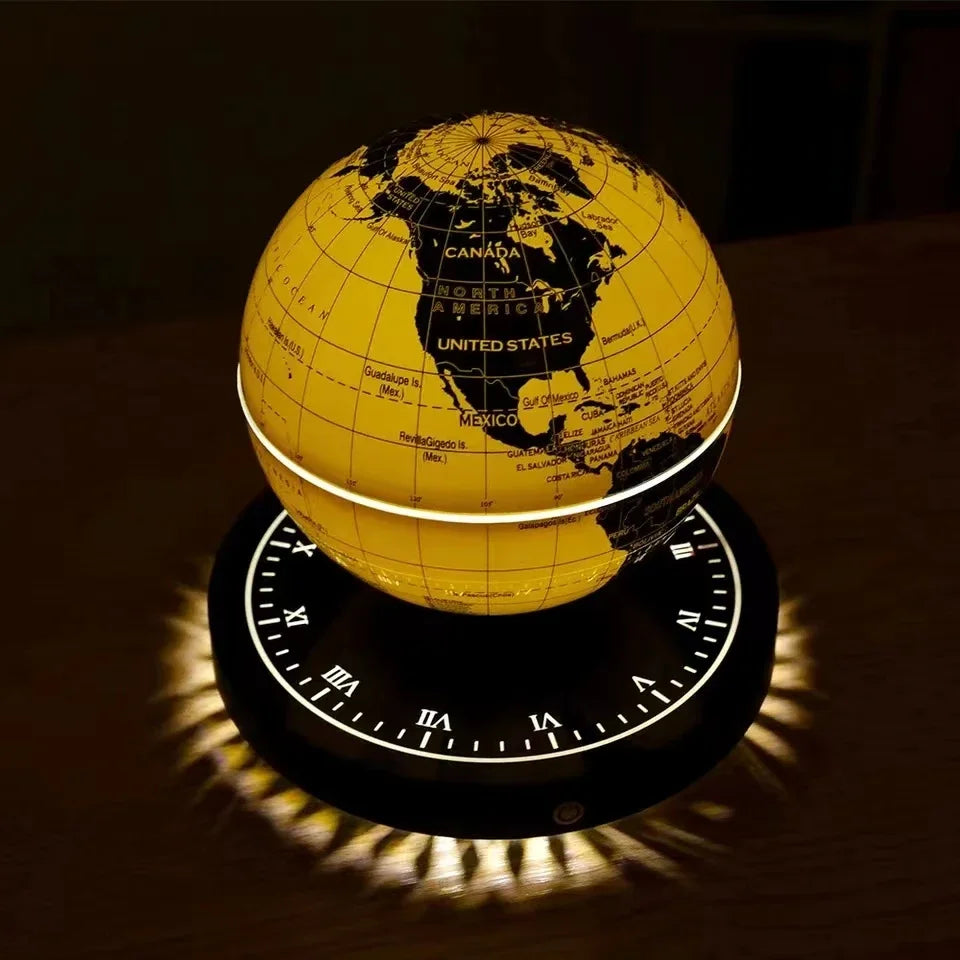 Lampe de chevet Globe en Lévitation Magnétique en Verre Rotation 360° - lampechevetdesign.com
