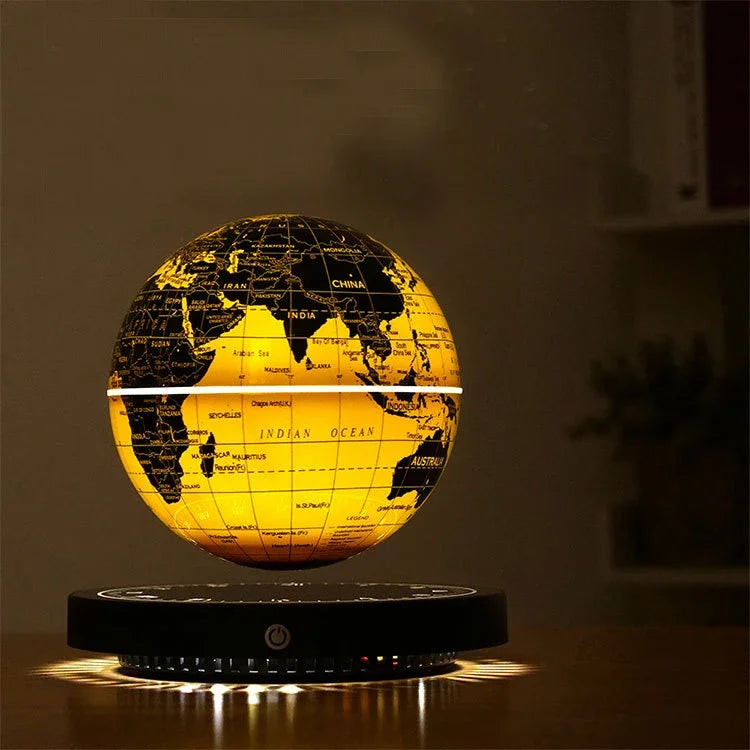 Lampe de chevet Globe en Lévitation Magnétique en Verre Rotation 360° - lampechevetdesign.com