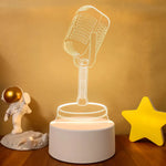 Lampe de chevet 3D LED Musicale - lampechevetdesign.com