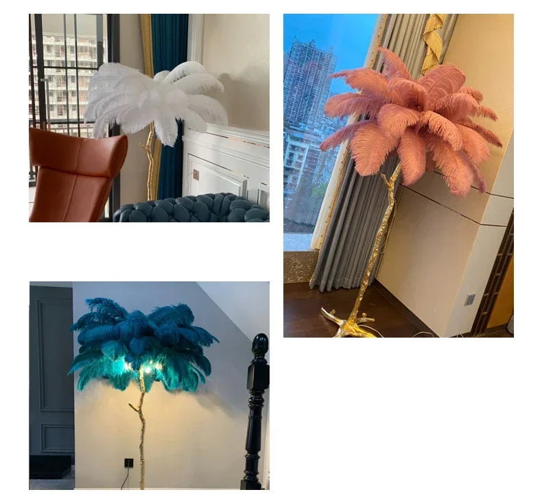 Lampe de Chevet à Plume sur Pied - lampechevetdesign.com