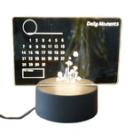 Lampe de chevet 3D Calendrier Dessin - lampechevetdesign.com