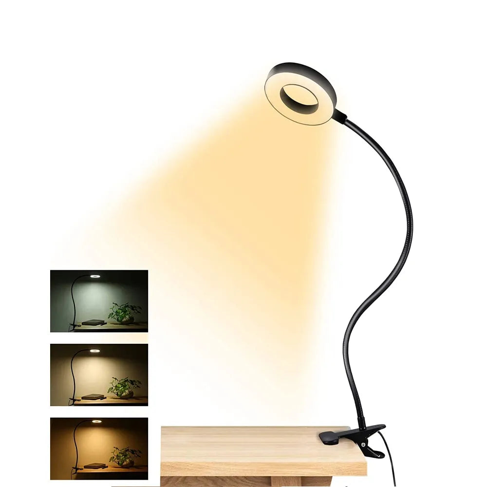Lampe de bureau Pince Flexible Noir - lampechevetdesign.com