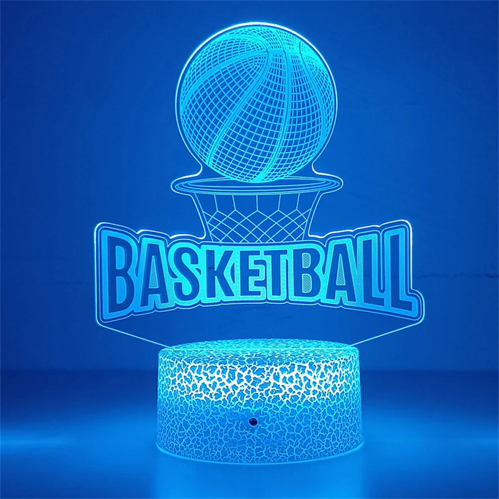 Lampe de Chevet 3D Basketball Tactile LED