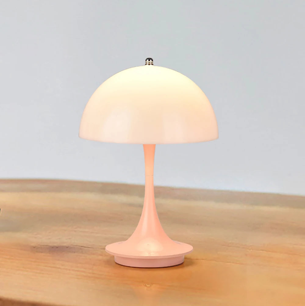 Mushroom table lamp PC luminous lampshade rechargeable desk lamp bedroom bedside decorative night light - lampechevetdesign.com