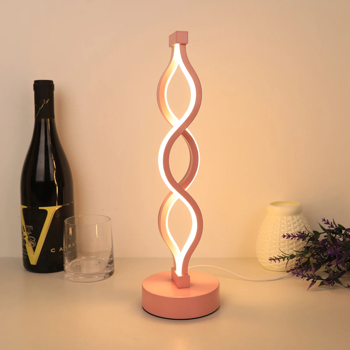 Lampe de Chevet Spirale LED Moderne