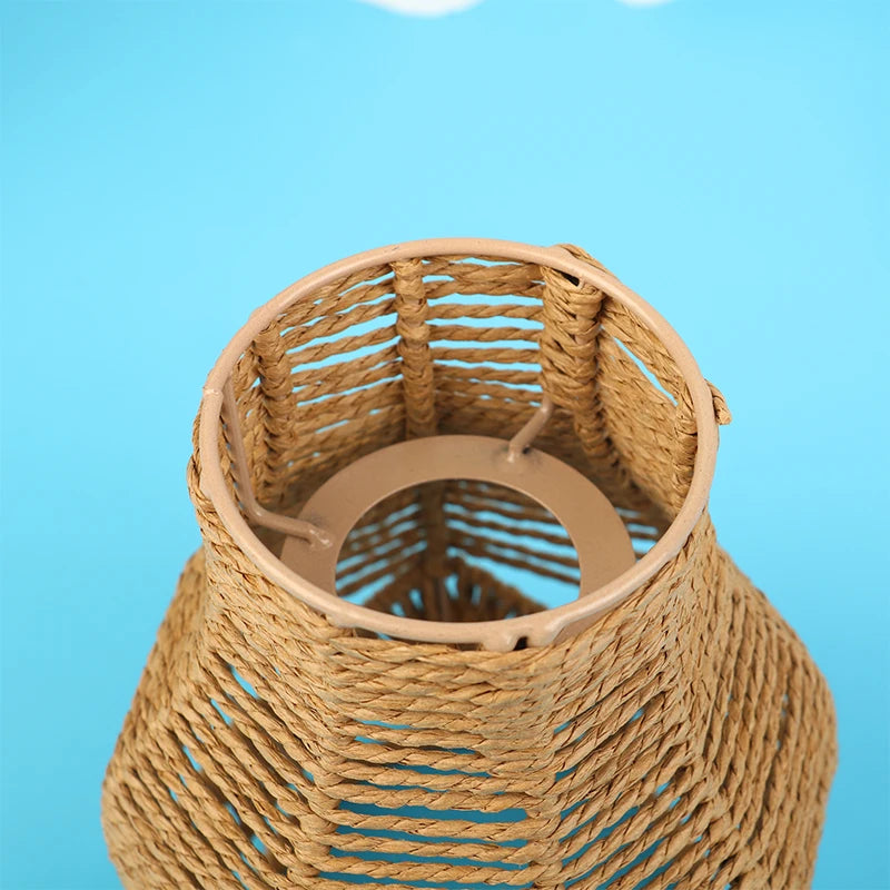 Abat-jour en Rotin pour Lampe de Chevet Suspendue - lampechevetdesign.com
