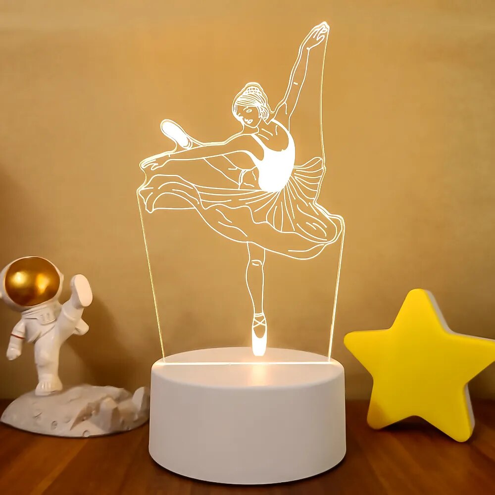 Lampe de chevet 3D LED Musicale - lampechevetdesign.com