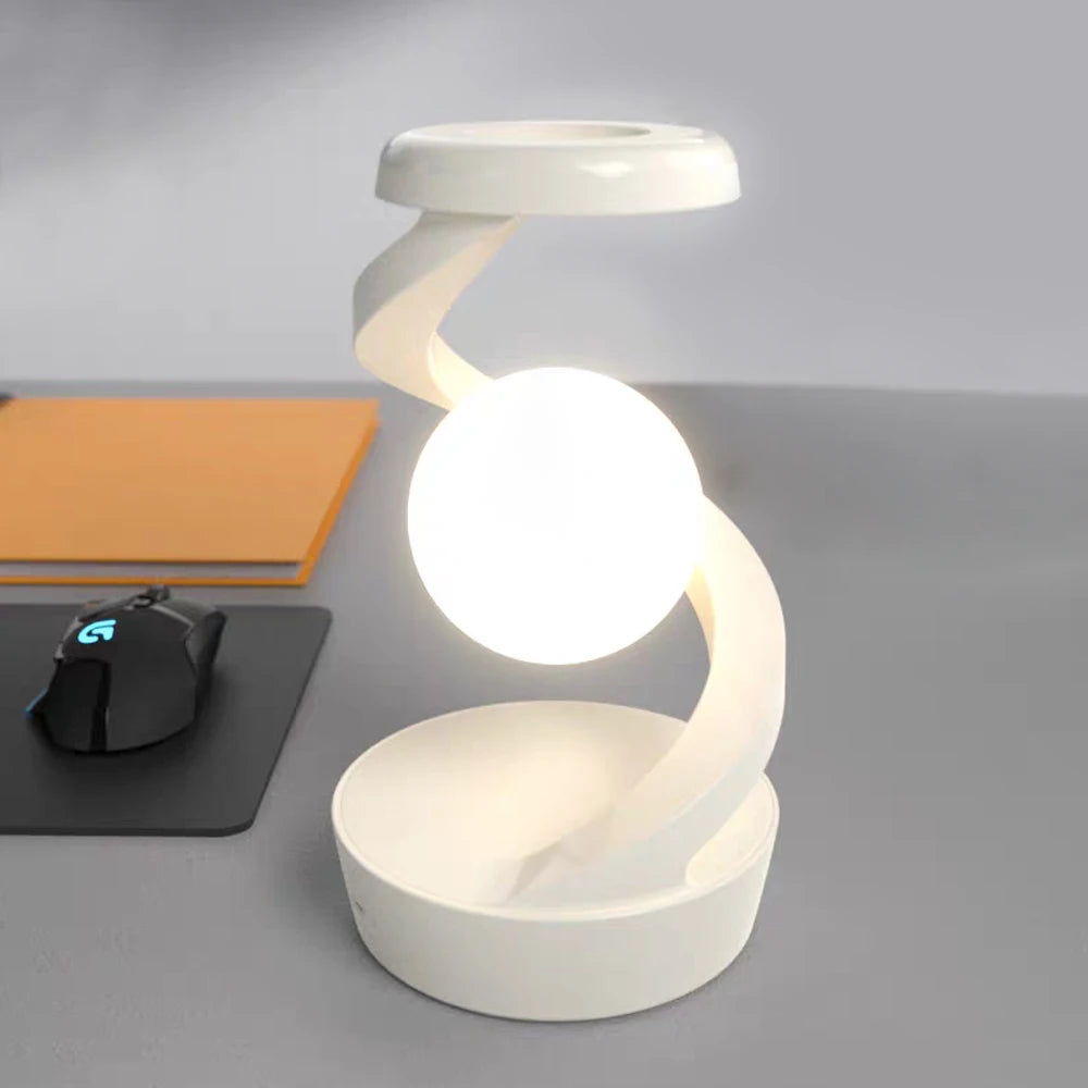 Lampe De Chevet LED Rotative 360° Avec Chargeur Sans Fil - lampechevetdesign.com