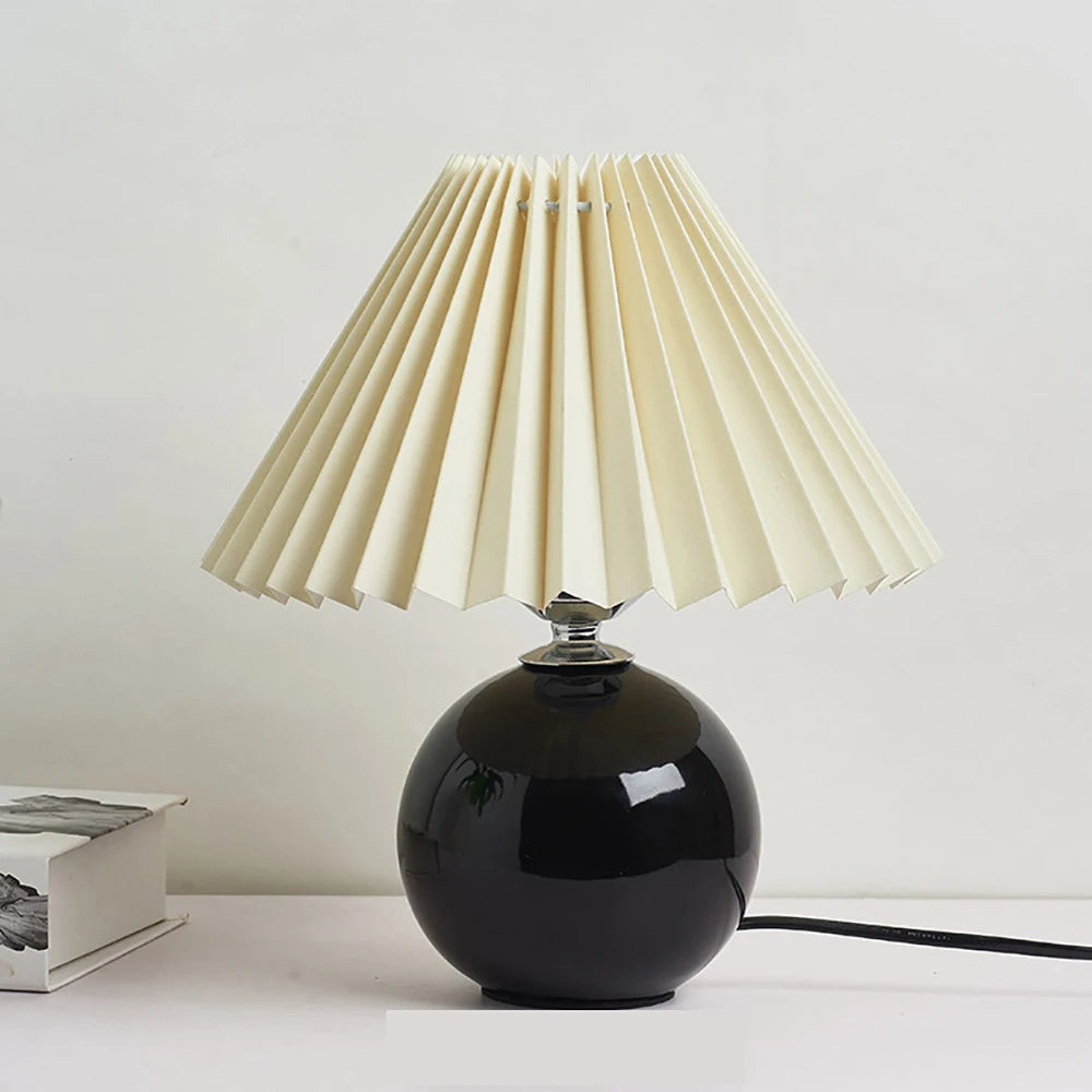 Lampe de Chevet Vintage Plissé en Céramique - lampechevetdesign.com