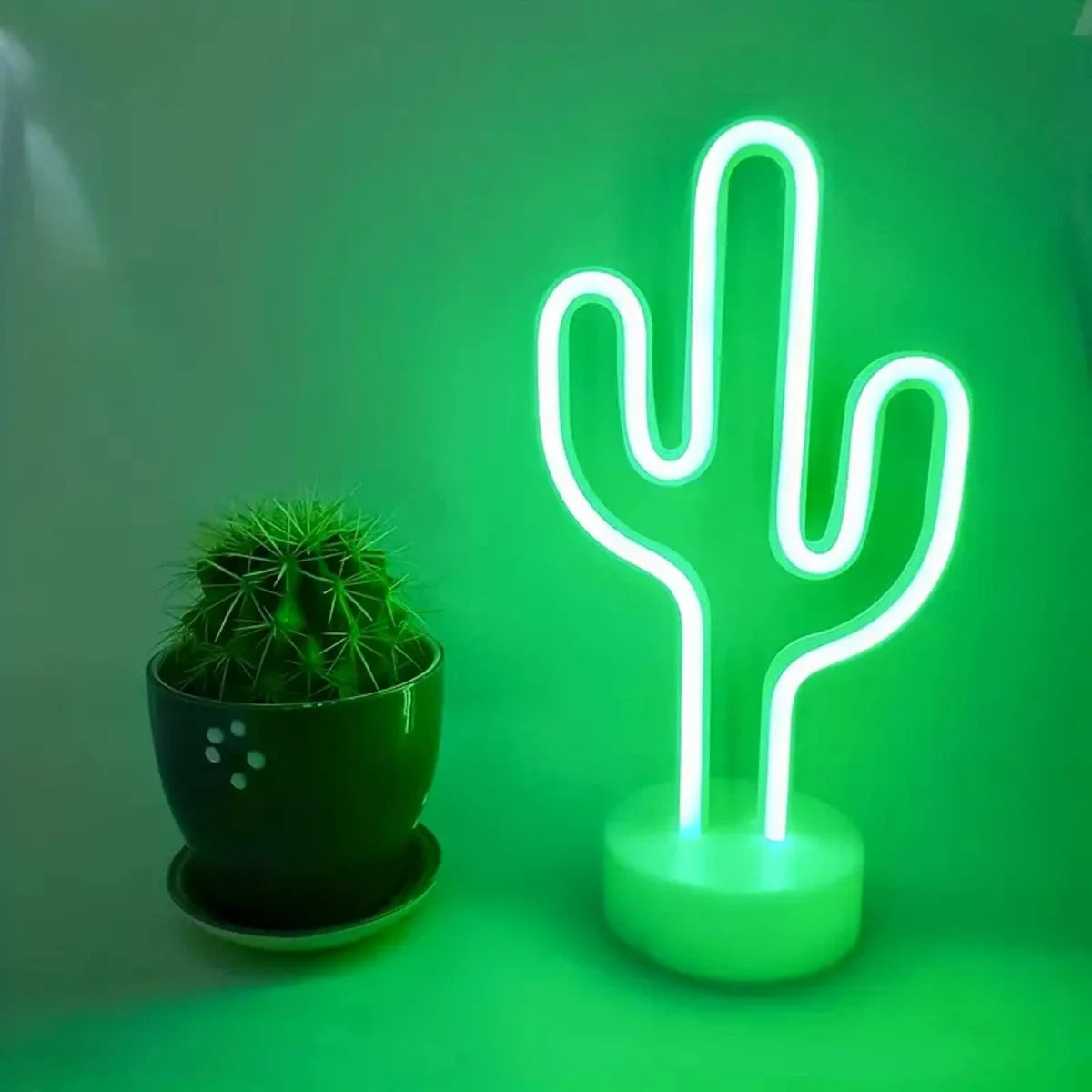 Lampe de Chevet Cactus Néon - lampechevetdesign.com