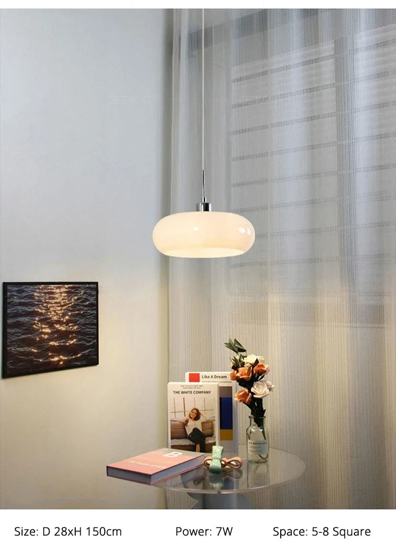 Lampe Suspendue de Chevet Nordique en Verre - lampechevetdesign.com