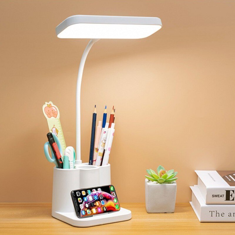 Lampe de bureau Blanche Liseuse Multifonction - lampechevetdesign.com