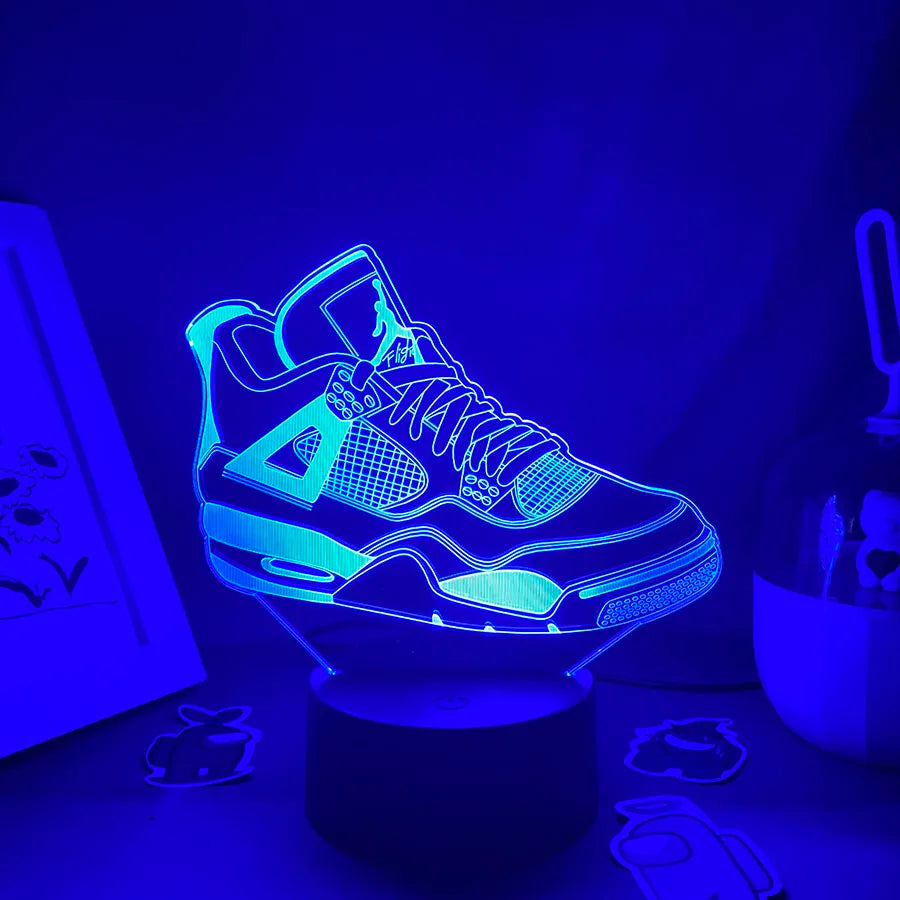 Lampe de chevet 3D LED Sneakers - lampechevetdesign.com