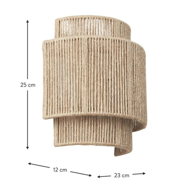 Lampe de chevet Murale Vintage en Rotin Tressé - lampechevetdesign.com