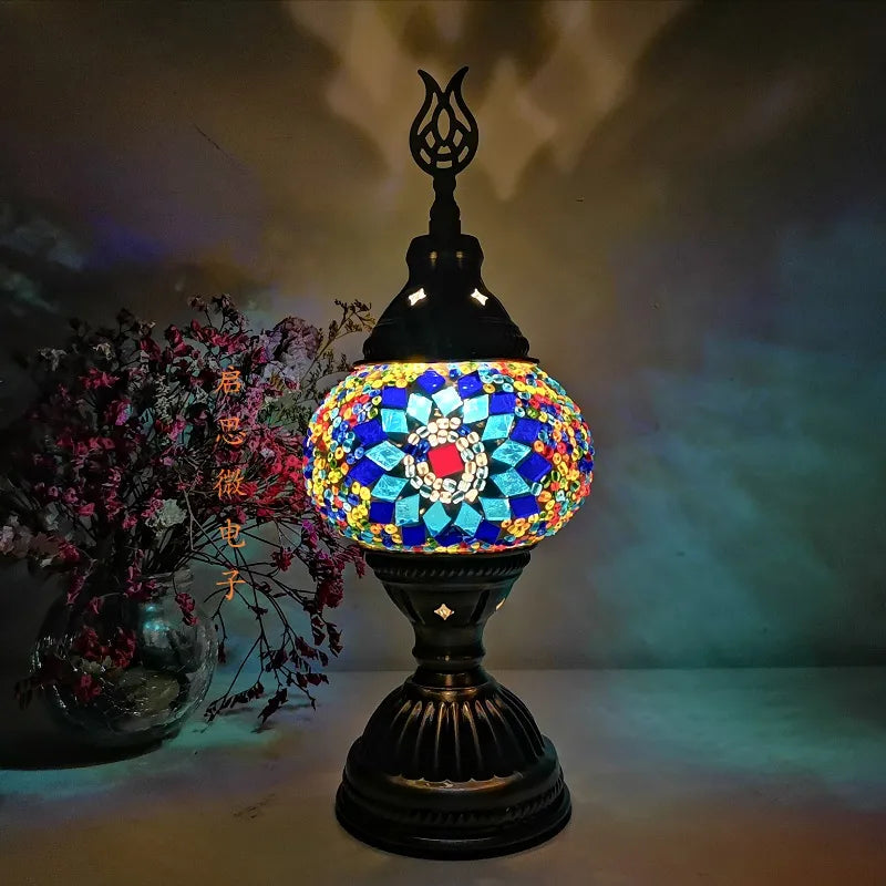 Lampe de chevet Vintage en Mosaïque - lampechevetdesign.com