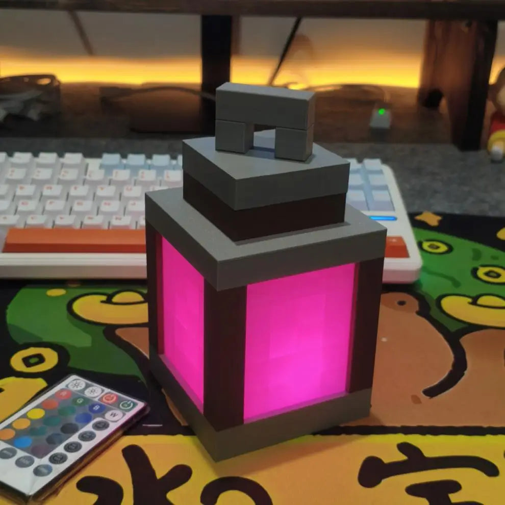 Lampe de Chevet LED Lanterne Pixelisée Rechargeable