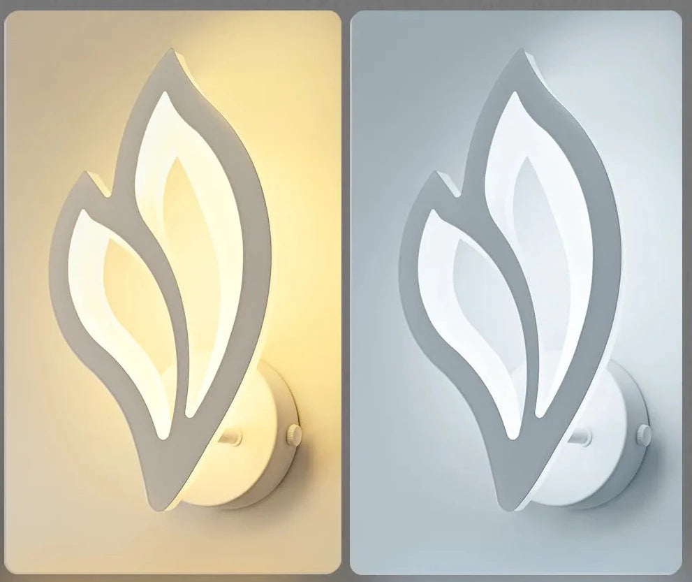 Lampe de chevet Murale Luxe Feuilles - lampechevetdesign.com
