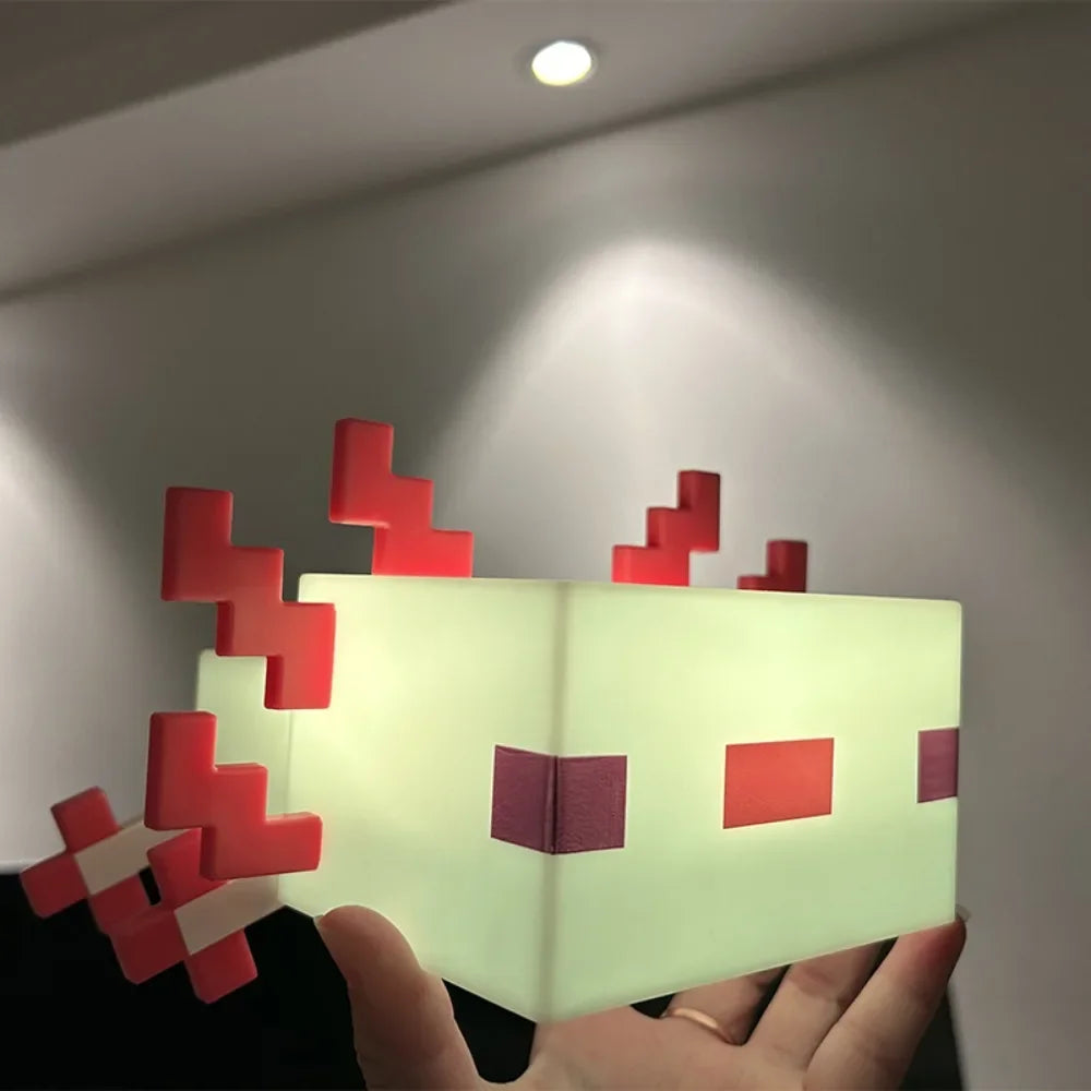 Lampe de Chevet Minecraft Axolotl pour Enfant