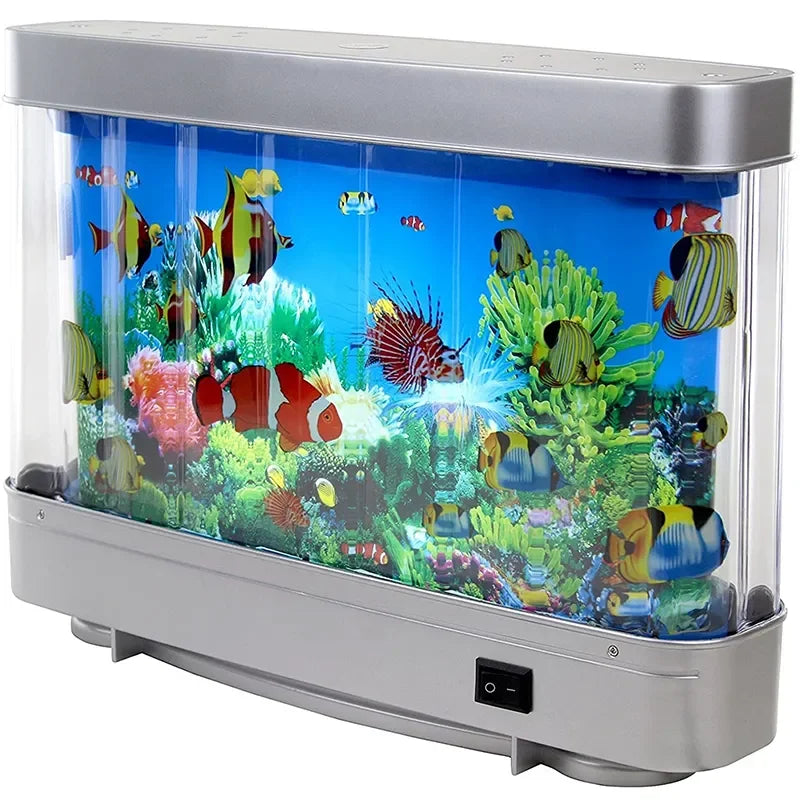 Artificial Tropical Fish Tank Lamps Aquarium Decor Virtual Ocean in Motion Night Light For Children Halloween Christmas Gift Toy - lampechevetdesign.com