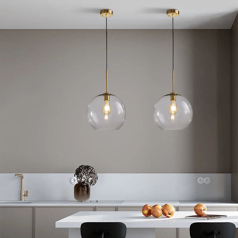 Lampe de Chevet Suspendue en Verre Nordique - lampechevetdesign.com