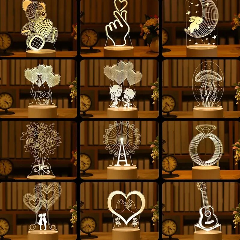 Lampe de chevet 3D Festive - lampechevetdesign.com