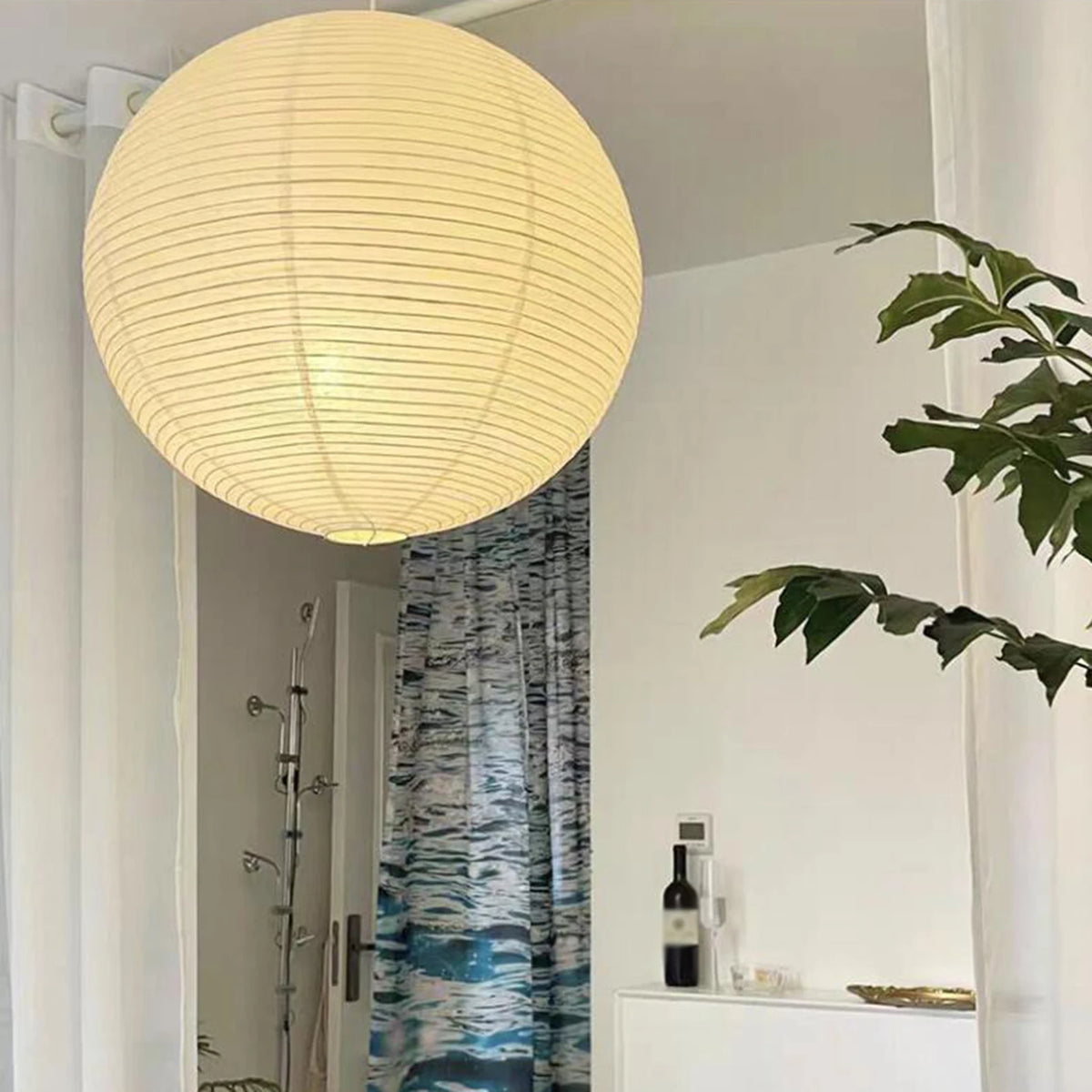 Abat-jour Lampe de Chevet Chinois Rond en Papier - lampechevetdesign.com