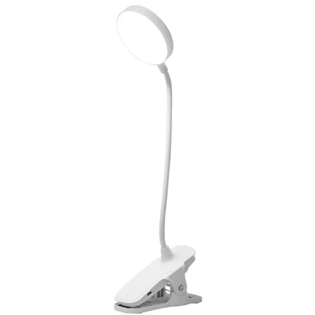 Lampe de bureau Liseuse Pince Blanche - lampechevetdesign.com
