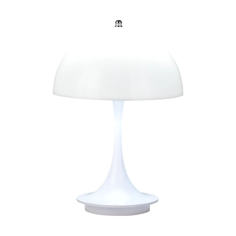 Mushroom table lamp PC luminous lampshade rechargeable desk lamp bedroom bedside decorative night light - lampechevetdesign.com