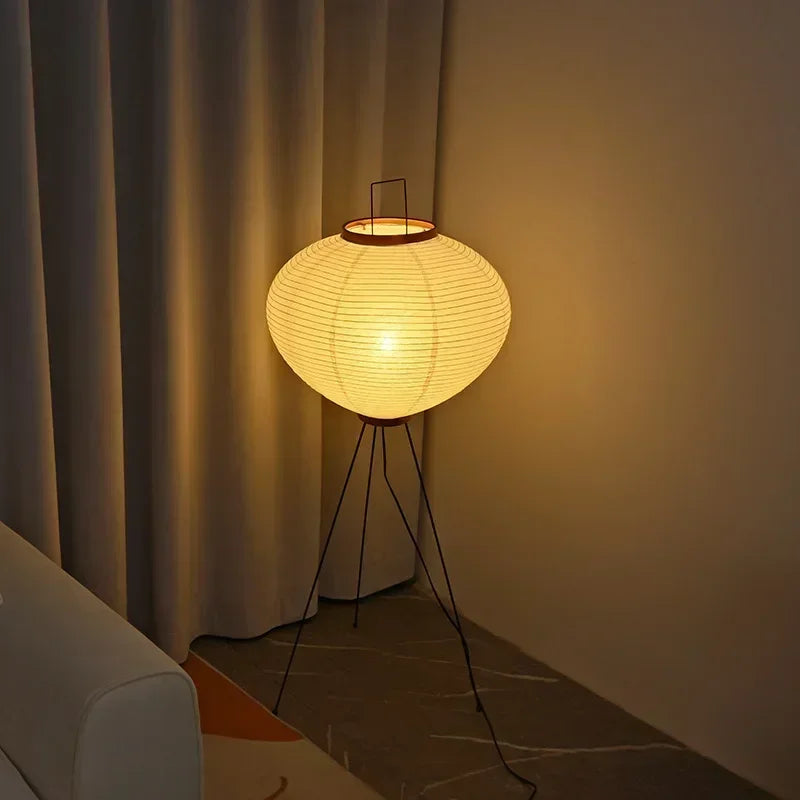 Lampe de Chevet Japonaise en Papier de Riz Akari - lampechevetdesign.com