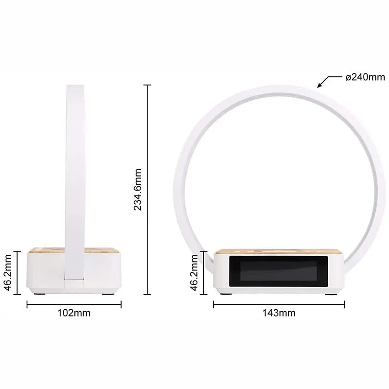 Lampe de chevet Tactile Chargeur de Téléphone Rond - lampechevetdesign.com