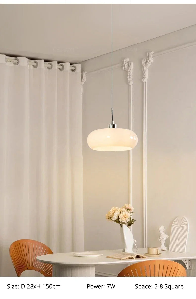 Lampe Suspendue de Chevet Nordique en Verre - lampechevetdesign.com
