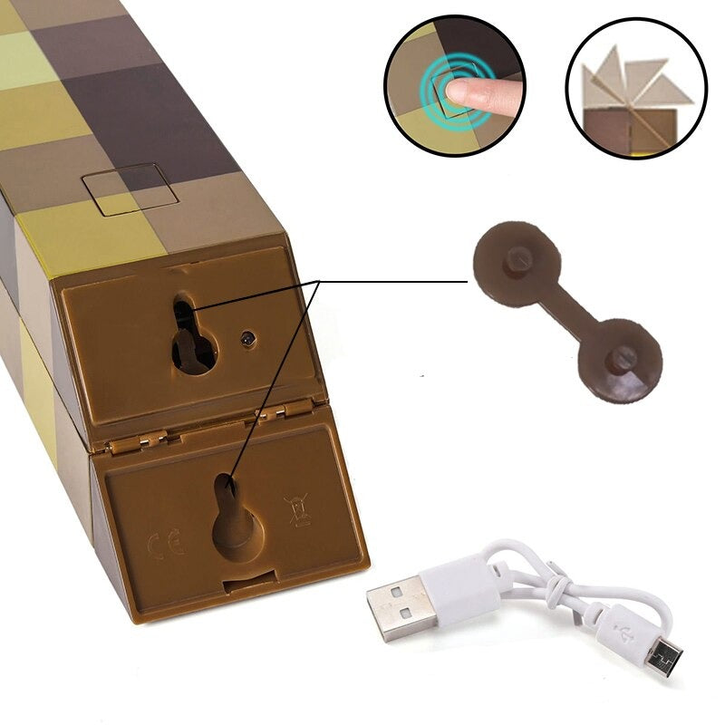 Lampe de chevet Murale Tactile Minecraft - lampechevetdesign.com