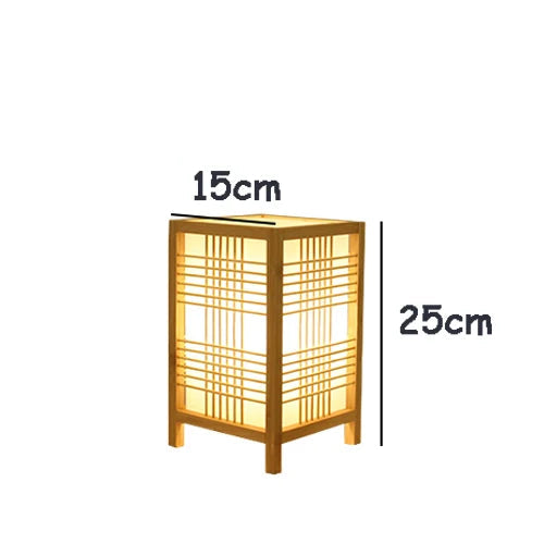 Lampe de Chevet Japonaise Zen en Bambou - lampechevetdesign.com