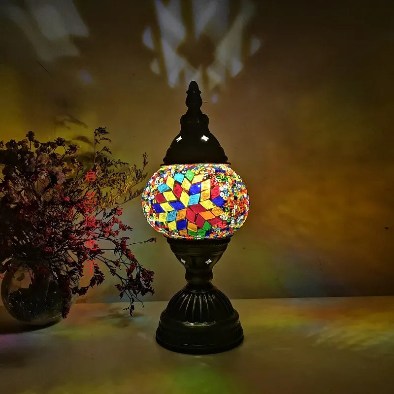 Lampe de chevet Vintage en Mosaïque - lampechevetdesign.com