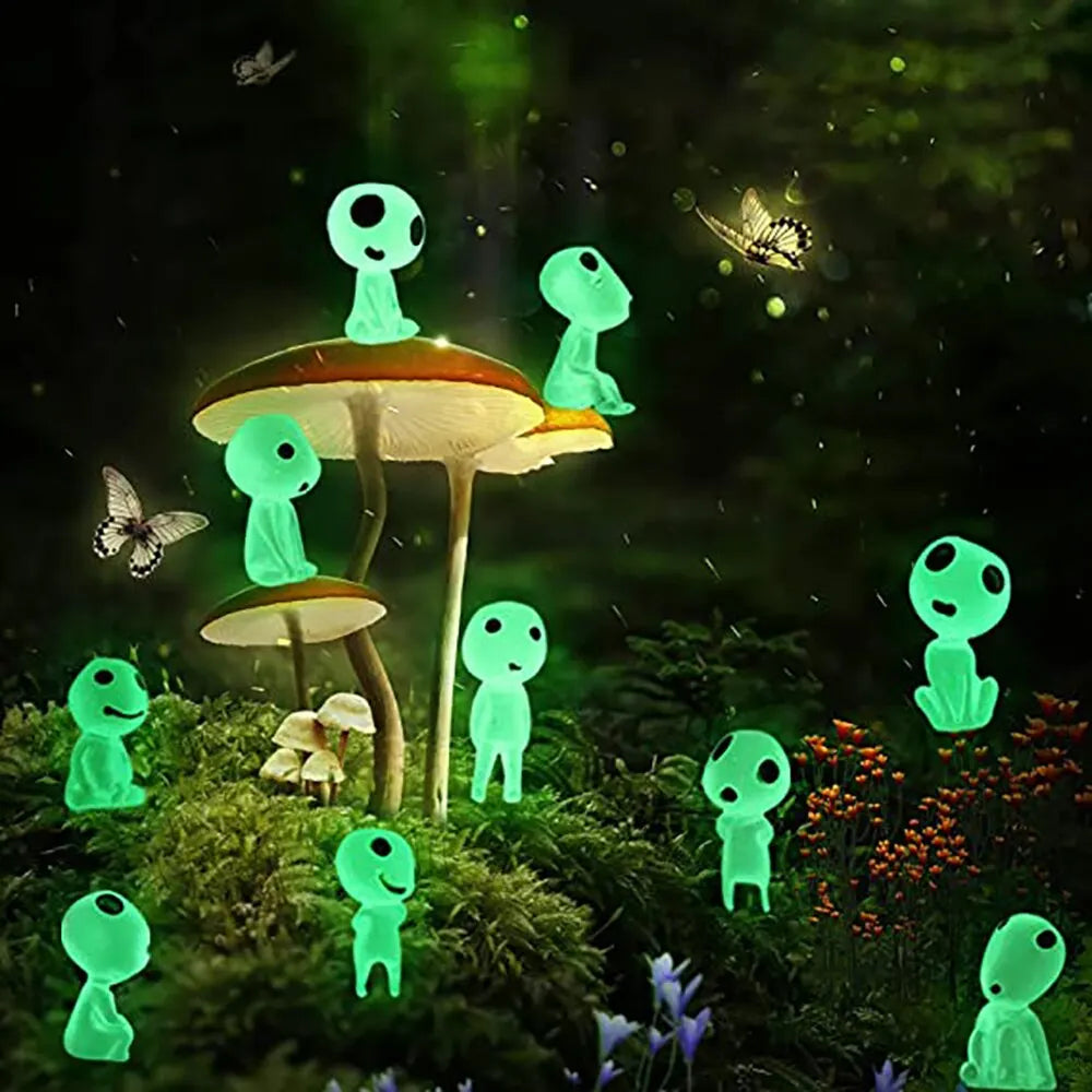 5/10pcs Luminous Ghost Micro Landscape Accessories Outdoor Miniature Decor Glow in Dark Tree Elves Fairy Garden Decoration - lampechevetdesign.com