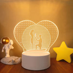 Lampe de chevet 3D Love - lampechevetdesign.com