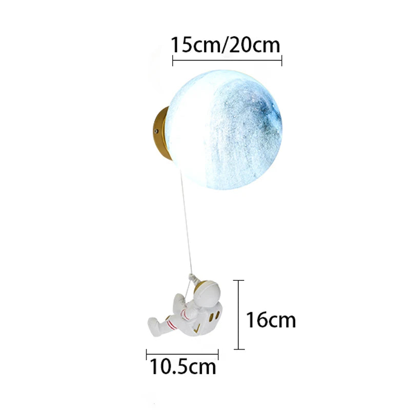 Lampe de chevet Murale Astronaute pour Enfant - lampechevetdesign.com