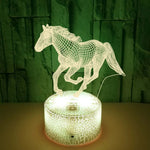 Lampe de chevet 3D LED Cheval - lampechevetdesign.com