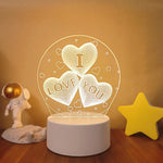 Lampe de chevet 3D Love - lampechevetdesign.com