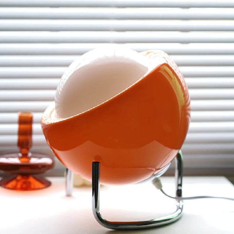 Lampe de Chevet Médiévale en Verre Orange - lampechevetdesign.com