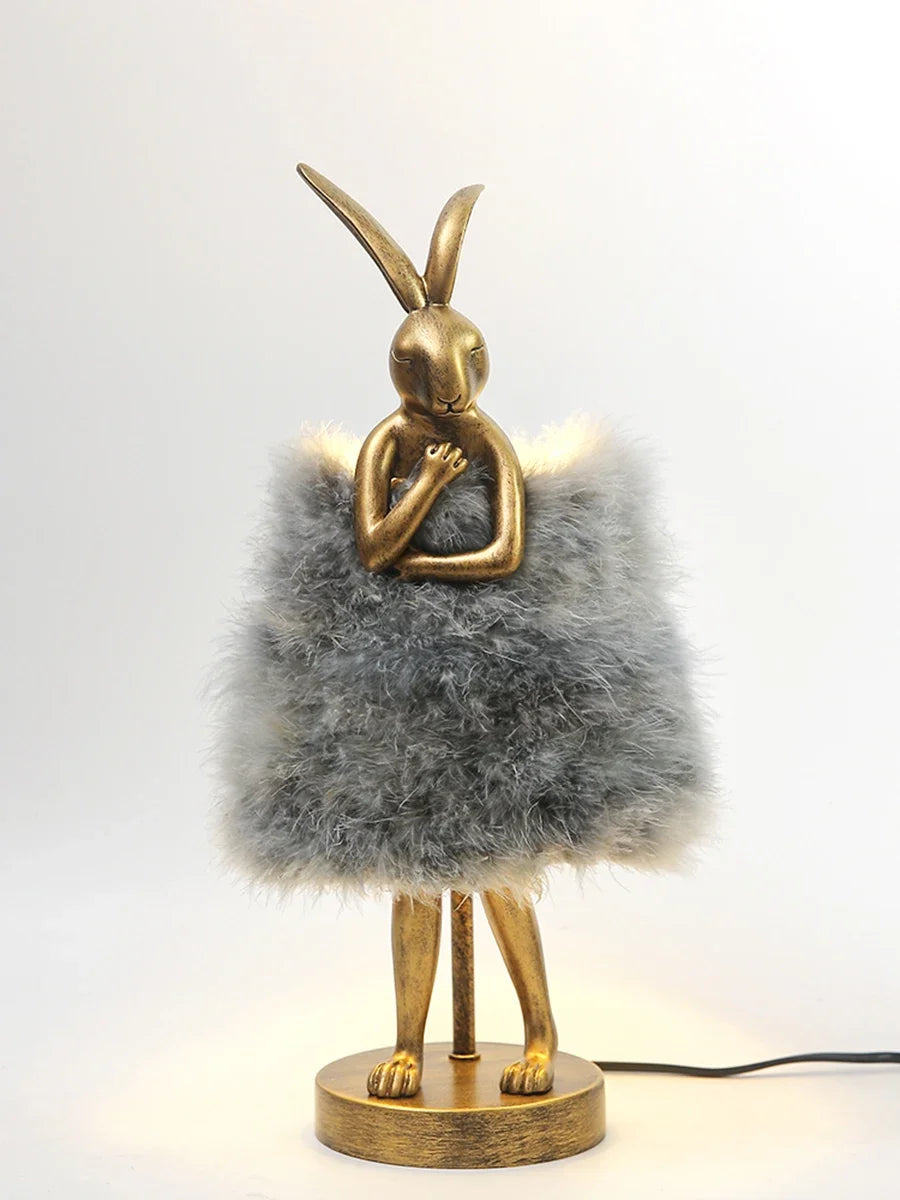 Lampe de Chevet Plume en Forme de Lapin - lampechevetdesign.com