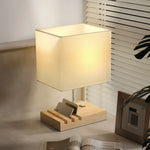 Lampe de Chevet Bois avec Ports USB et Organisateur - lampechevetdesign.com
