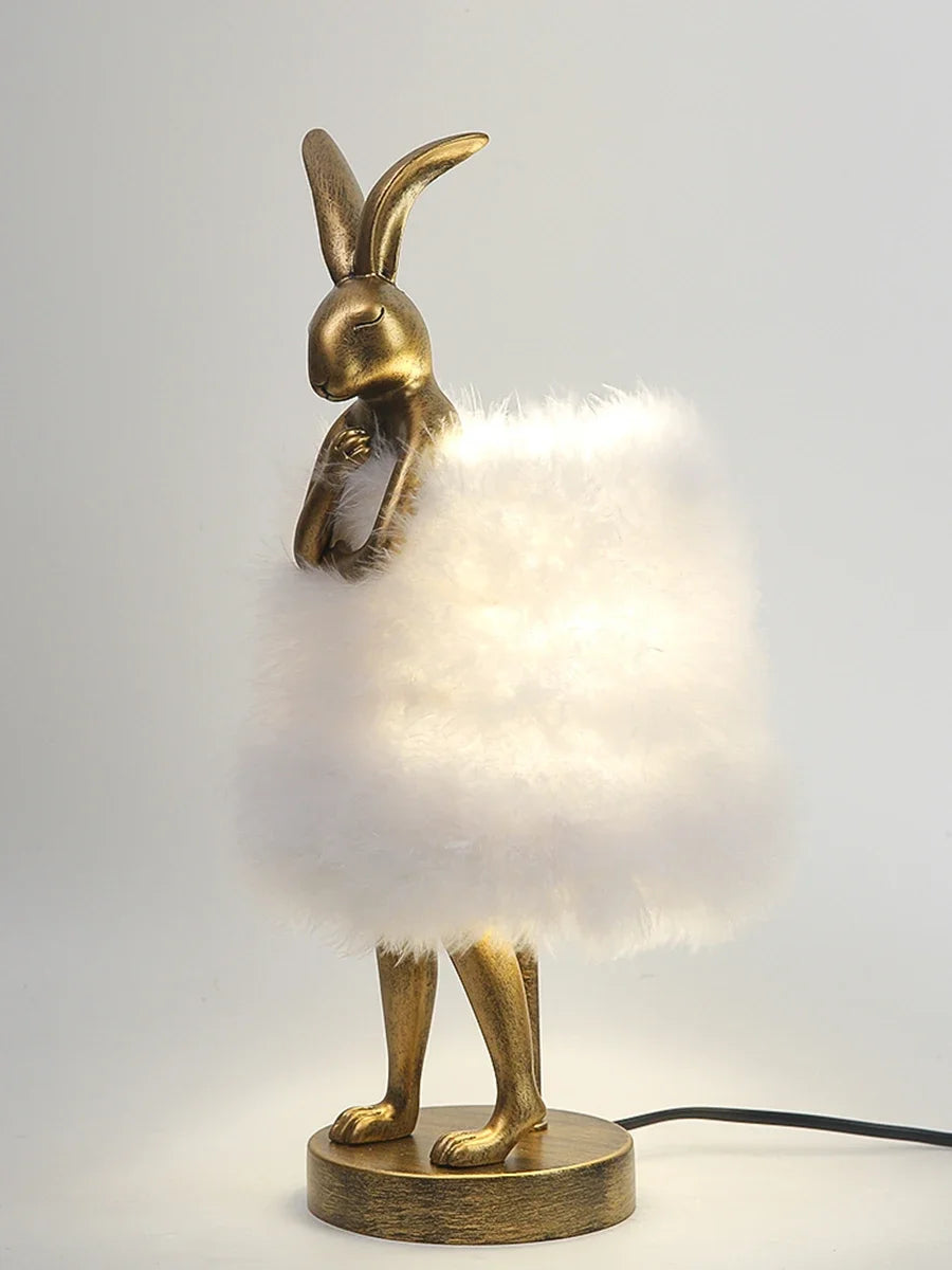 Lampe de Chevet Plume en Forme de Lapin - lampechevetdesign.com